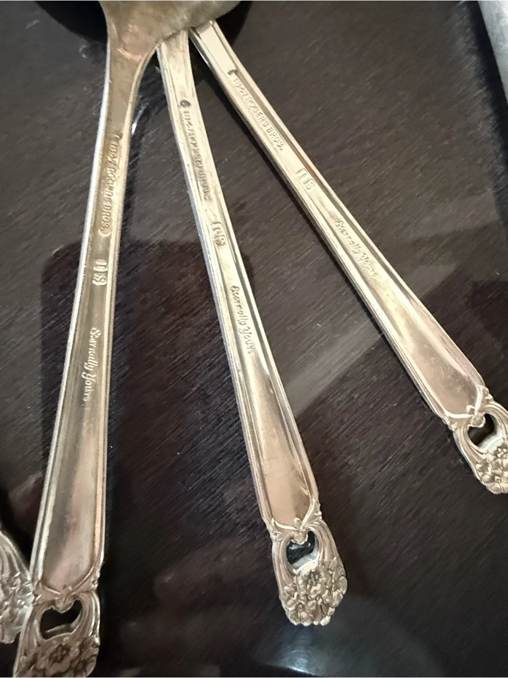 Silver plated assorted  with Ornate Floral Handles